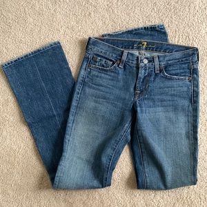 7 for all mankind low rise flare jeans